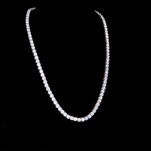 Brilliant Cut Lab Grown Diamond <b>Tennis</b> <b>Necklace</b> 18k Solid White <b>Gold</b> IGI Certified Classic Style Wedding Jewelry Wholesale - Product Image 3