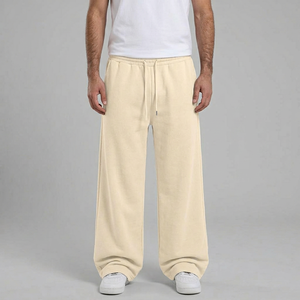 <b>Men</b> Casual Baggy Sweatpants Oversized Wide Leg Heavyweight Fleece Joggers <b>Gym</b> Lounge <b>Pants</b> Open Bottom Jogger <b>Pants</b> - Product Image 1