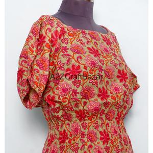 Hermosas Blusas Florales Vintage 100% Algodón para Mujer, Casuales, Transpirables, Ecológicas, Moda Primavera Verano, Mangas Cortas - Product Image 5