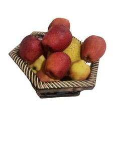 Panier à fruits et de rangement en bois et fer forgé fait main pour la décoration de la cuisine et de la maison - Product Image 4