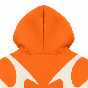 Bright Orange Contrast Panel Zip Up Hoodie Men Streetwear Full Zipper Long Sleeve Casual <b>Fleece</b> <b>Hooded</b> <b>Jacket</b> With Pockets - Product Image 4