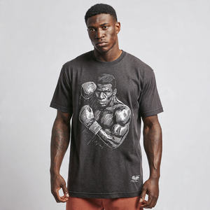 Camisetas de Entrenamiento para Hombre, Camisetas de Boxeo de Manga Corta con Estampado Personalizado, Camiseta Deportiva de Poliéster y Algodón 100% para Hombre - Product Image 1