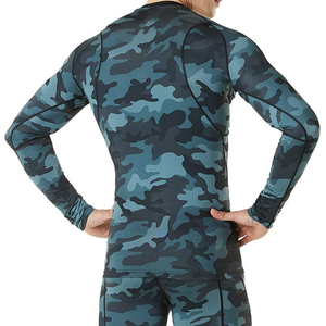 High Quality ODM OEM Customized Long Sleeve Rash Guard <b>Men</b> Spandex/Polyester UPF50 Printed <b>Compression</b> Quick Dry Anti-Bacterial - Product Image 4