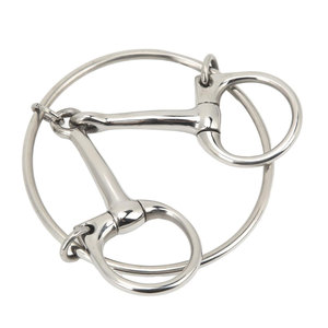 Stainless Steel Horse Bit With Smooth <b>Ring</b> And Chain Mouthpiece For Equestrian Riding - Product Image 2