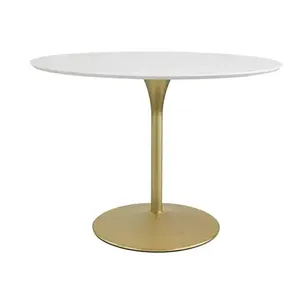 Mesa de Comedor de Estilo Único y Tamaño Pequeño, Mesa Redonda de Hierro Forjado para Barbacoa con Tablero de Madera, Mesas Pequeñas de Hierro Forjado Antiguo - Product Image 2