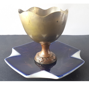 Support à œufs en laiton plaqué or poli, forme feuille antique, 4 pièces, pour fêtes/décoration de table de mariage, à bon prix - Product Image 2
