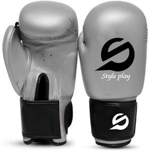 ถุงมือชกมวยสีดำ Recoil หนัง PU สำหรับฝึกซ้อม แข่งขัน และต่อสู้ - Product Image 3