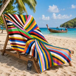 Customized Extra <b>Large</b> Rectangle Cotton Compressed Disposable Summer Beach <b>Towel</b> Sand-Free Quick Dry Floral Luxury Modern Custom - Product Image 2