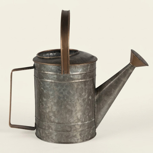 Large Galvanized Metal Watering Can With Vintage Corrugated Design Durable Rust-Resistant Iron Watering Pot For Outdoor <b>Garden</b> - Product Image 5