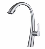 Robinet thermostatique monocommande moderne en laiton brossé avec douchette extractible pour salle de bain d'hôtel ou évier de cuisine