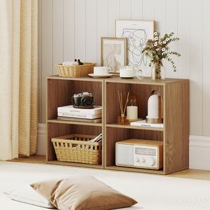 ชั้นวางหนังสือแบบเปิด 2 ชั้น พร้อมชั้นวางปรับได้ 5 ระดับ - Product Image 3