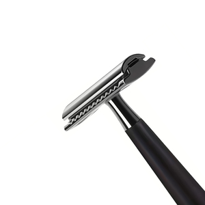 Wooden Handle Reusable Double Edge Safety <b>Razor</b> for <b>Men</b> with Smooth Shaving with Stainless Steel Blade Beard Grooming Tool - Product Image 3