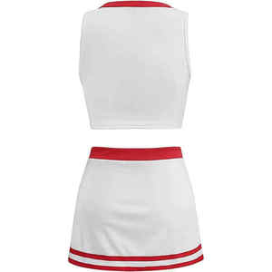 Ensembles d'uniformes de cheerleading personnalisés avec logo par transfert thermique, style personnalisé, chemises de cheerleading pour femmes - Product Image 3