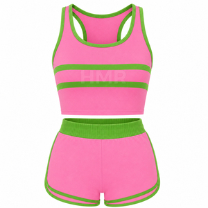 Ensemble 2 pièces HMR Sorority Sisterhood : Crop top ajusté et short taille haute sculptant pour le quotidien - Product Image 5