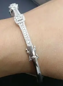 Bracelet tennis large pour femme Tishya Diamond 15 carats, moissanite véritable taille ronde, argent sterling 925 - Product Image 2