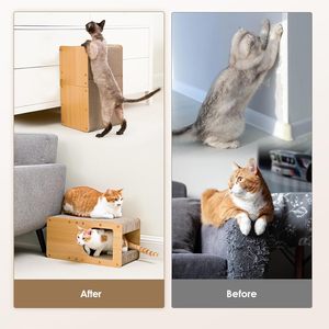 Luxury Classic Cardboard <b>Cat</b> Scratcher House 20-Inch Corrugated Eco-Friendly Scratcher for Indoor <b>Cats</b>. Large <b>Scratching</b> <b>Board</b> - Product Image 3