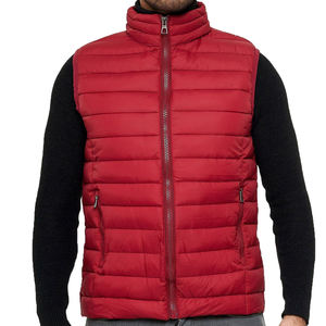 Custom manufacturer men Puffer Vest Quilted Sleeveless <b>packable</b> lightweight padded Vest Outerwear gilet padded vest - Product Image 1