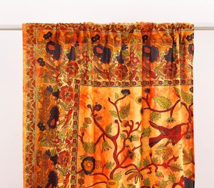 Artisanat populaire indien, hippie, bohème, magnifique - Arbre de vie - Rideau tie-dye mandala pour chambre, salon, balcon - Product Image 5