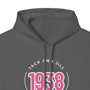 เสื้อฮู้ดแจ็คแอนด์จิล สีชมพู รุ่นปี 1938 ผ้าฟลีซนุ่ม สวมหัว มีฮู้ด แขนยาว สไตล์ลำลอง สตรีทแวร์ รับผลิตตามสั่ง ขายส่ง - Product Image 3