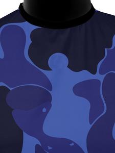 Capa de corte con estampado integral de camuflaje azul, delantal de peluquero de color personalizado, capa PRO de camuflaje azul para barbero - Product Image 2