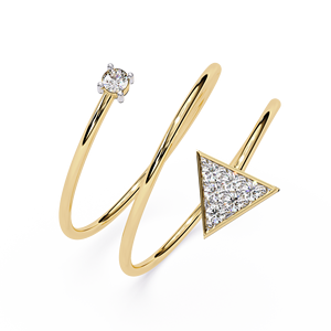 Women's Fashion Jewelry 18K Pure Gold Spiral <b>Ring</b> Beautiful Triangle Cluster Natural Round <b>Diamond</b> <b>Ring</b> For Fine Luxury <b>Rings</b> - Product Image 2