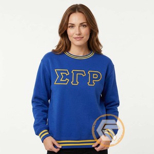 Pull en molleton de coton respirant et écologique brodé personnalisé de haute qualité pour femme, collection automne/hiver, motif Sigma Gamma Rho - Product Image 3