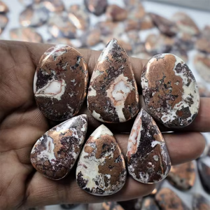 Cabochon en Dolomite Cuivrée Naturelle, Cristal de Guérison, Quartz, Pierre Précieuse en Vrac pour la Vente en Gros, Agate Cuivrée Naturelle Spirituelle pour Chakra - Product Image 4
