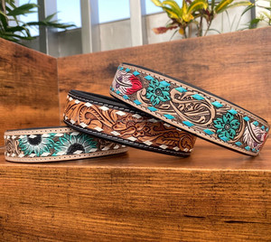 Collier de chien en cuir personnalisé usiné à la main collier de chien de luxe en cuir véritable collier rembourré pour petits chiens de taille moyenne - Product Image 6