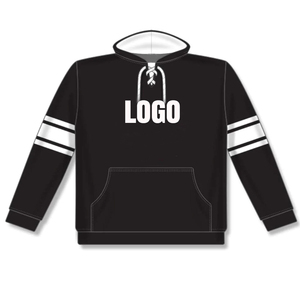 Sudadera con Capucha Personalizada de Hockey sobre Hielo con Cierre de Cordones, Diseño a Rayas, Unisex, Adulto, Manga Larga, Poliéster Transpirable, para Todas las Estaciones - Product Image 5