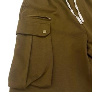 Shorts de sport pour hommes, style urbain, avec logo sur le devant – Respirant, en molleton non tissé/coton, taille mi-élastique, séchage rapide, pour l'entraînement et la course - Product Image 3