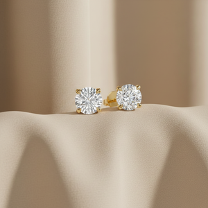 1.00ctw Lab Round Solitaire Diamond <b>Fine</b> Jewelry Luxury Women's <b>Stud</b> <b>Earrings</b> for Anniversary & Party Gift in 14KT Gold - Product Image 3