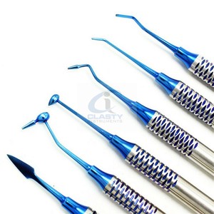 Juego de Instrumentos Dentales Periodontales de 7 Piezas, Cureta Gracey de Acero Inoxidable, Herramientas Quirúrgicas Manuales, Certificación CE, Reutilizables - Product Image 2