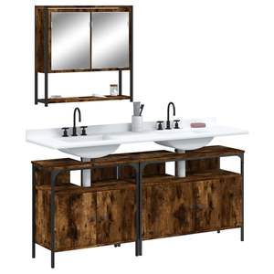 Juego de Muebles de Baño en Roble Ahumado, Elegantes Muebles para su Baño Moderno - Product Image 1