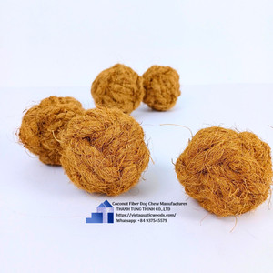 Coconut Fiber Dog Chew Round Natural Eco-Friendly Pet <b>Toy</b> for Dogs - Product Image 6