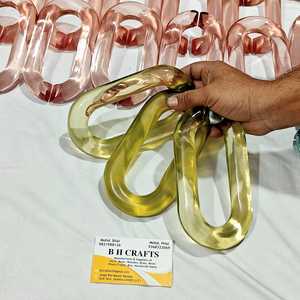 Luxury Eco-Friendly Handmade Resin Wall Decor Chains Resin <b>Large</b> Acrylic Links Chain chain ,<b>marble</b> Thick Resin link chain Hanger - Product Image 1