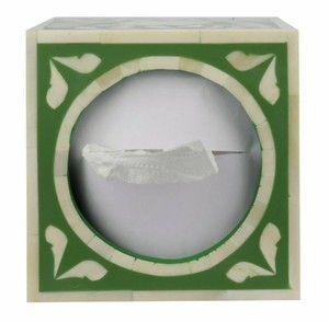 Cubierta de Madera Premium con Incrustaciones de Hueso para Caja de Pañuelos, Soporte Artesanal para Decoración del Hogar, Accesorio de Lujo para Mesa de Sala de Estar - Product Image 1