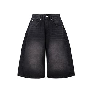 Shorts en jean personnalisés pour hommes, coupe décontractée, cinq poches, en denim extensible, vente en gros pour la distribution au détail - Product Image 6
