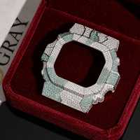 Boîtier de montre DW5600 entièrement serti de diamants Moissanite VVS couleur D, lunette unisexe, accessoires de montre Moissanite, bijoux Hip Hop, cadeau