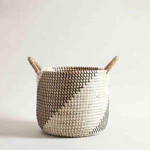 Set of 3 <b>round</b> seagrass storage <b>baskets</b> for home Handmade Storage <b>Basket</b> Wholesale eco-friendly Made in Viet Nam - Product Image 1