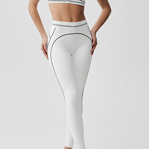 Custom Women's High Waist <b>Seamless</b> Knitted <b>Leggings</b> Fitness Activewear Pants - Product Image 2