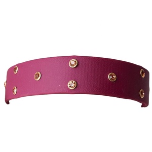 ปลอกคอสุนัขหนังคุณภาพสูงทำด้วยมือพร้อมกระดุมคริสตัลผู้ผลิตและผู้ค้าส่ง - Product Image 1