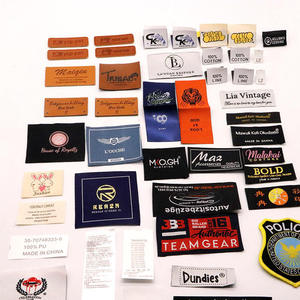 Étiquettes tissées damassées lavables personnalisées à faible MOQ avec logo, étiquettes d'entretien pour vêtements de marque, étiquettes de mariage pliables d'un côté, sacs, chaussures, drapeaux, découpe laser - Product Image 4