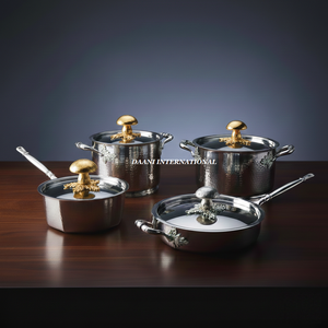 Ensemble de casseroles de cuisine professionnelles en acier inoxydable avec couvercle, ustensiles de cuisine robustes pour restaurants et hôtels - Product Image 5