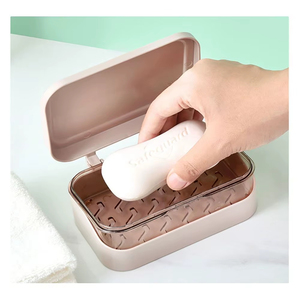 Porte-savon transparent avec couvercle, grande boîte de rangement pour salle de bain, support à savon, conteneur domestique, nouveau design pour dortoir - Product Image 1