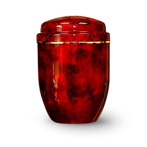Urne funéraire en aluminium marron, rouge feu, vert - Product Image 2