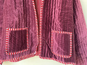 Handmade Velvet Suzani Kimono <b>Jacket</b> Eye Embroidery | Eco-Friendly Breathable Anti-Wrinkle Quilted 100% Cotton O-Neck Boho - Product Image 4
