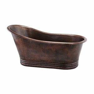 Bañera de cobre de lujo forjada a mano, bañera independiente antigua con patas de gato para proyectos de baños de hoteles y villas de alta gama - Product Image 2