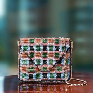 Sac à bandoulière perlé haut de gamme fait main, motif multicolore, sac de soirée tendance - Product Image 4