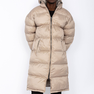 High Quality Custom Winter Streetwear Men's Oversized Bomber Jacket Zip Front Logo <b>Bubble</b> Long <b>Coat</b> Plus Size - Product Image 3