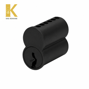 Cilindro de Cerradura de Puerta de Latón con Múltiples Opciones de Ranura para Llave, Negro Mate, 6 Pines, Ranura Q SFIC, para Seguridad en Edificios Comerciales - Product Image 1